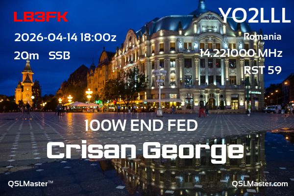 QSL Master Card for YO2LLL QSO with LB3FK