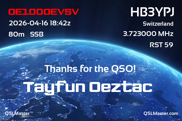 QSL Master Card for HB3YPJ QSO with OE100OEVSV