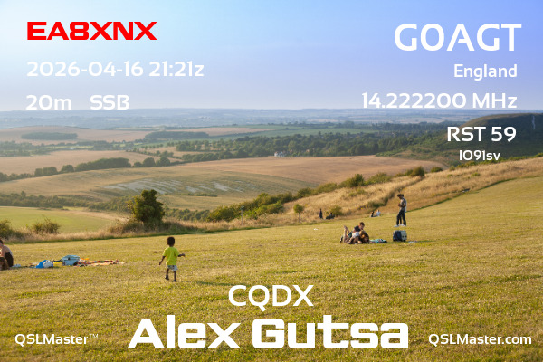 QSL Master Card for G0AGT QSO with EA8XNX