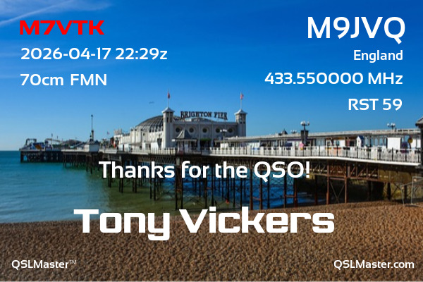 QSL Master Card for M9JVQ QSO with M7VTK