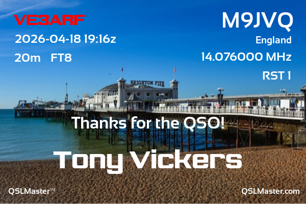 QSL Master Card for M9JVQ QSO with VE3ARF