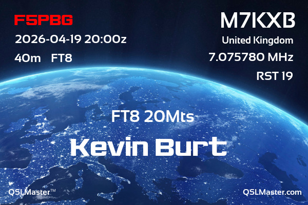 QSL Master Card for M7KXB QSO with F5PBG