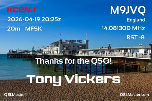 QSL Master Card for M9JVQ QSO with KC2NJ