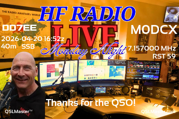 QSL Master Card for M0DCX QSO with DD7EE