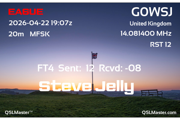 QSL Master Card for G0WSJ QSO with EA6UE