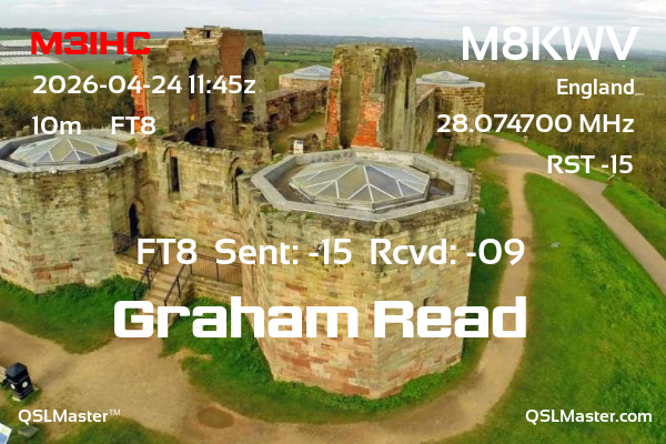 QSL Master Card for M8KWV QSO with M3IHC