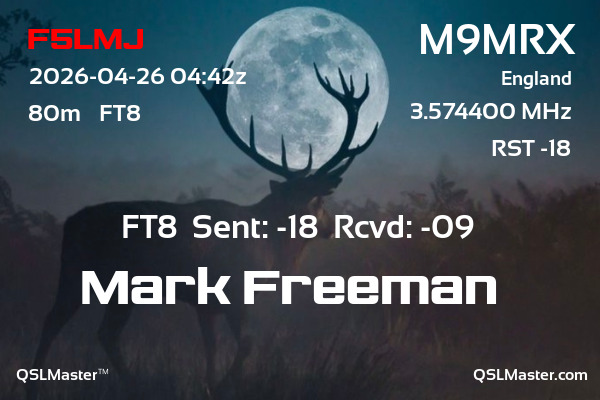 QSL Master Card for M9MRX QSO with F5LMJ