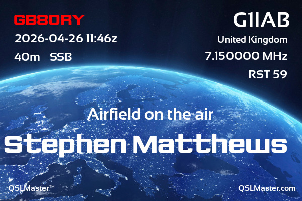 QSL Master Card for G1IAB QSO with GB80RY