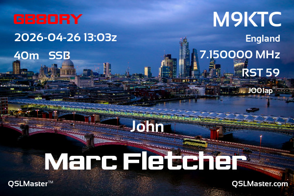 QSL Master Card for M9KTC QSO with GB80RY