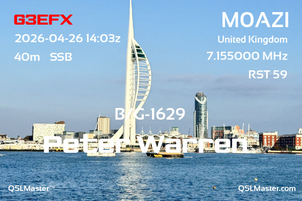 QSL Master Card for M0AZI QSO with G3EFX