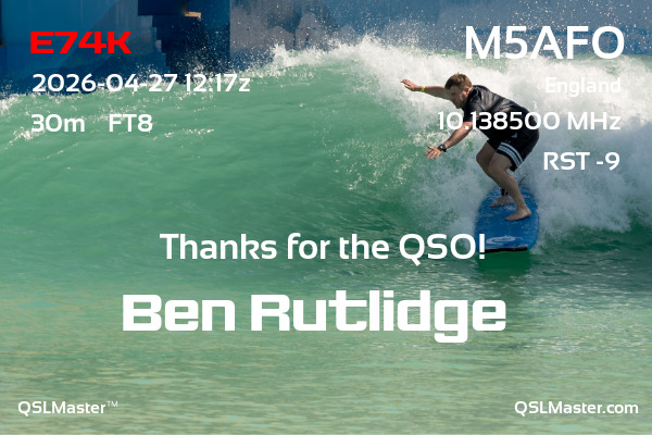 QSL Master Card for M5AFO QSO with E74K