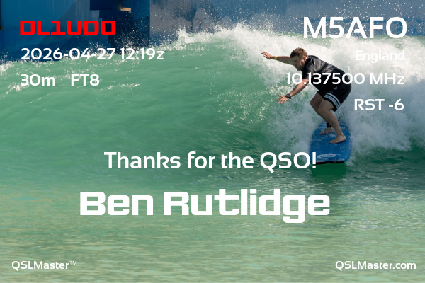 QSL Master Card for M5AFO QSO with DL1UDO