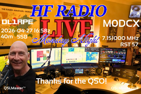 QSL Master Card for M0DCX QSO with DL1RPE