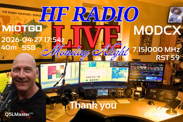 QSL Master Card for M0DCX QSO with MI0TGO
