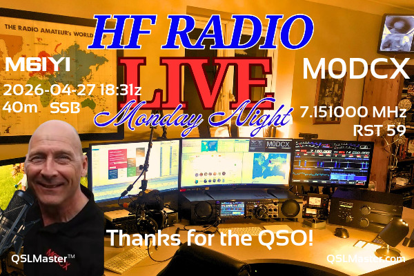 QSL Master Card for M0DCX QSO with M6IYI