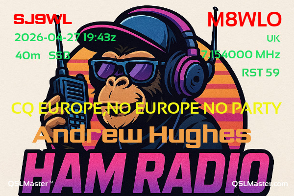 QSL Master Card for M8WLO QSO with SJ9WL