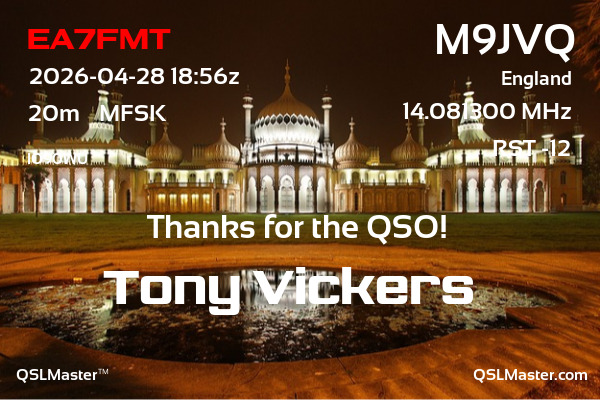QSL Master Card for M9JVQ QSO with EA7FMT