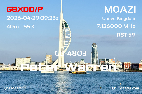 QSL Master Card for M0AZI QSO with G8XDD/P