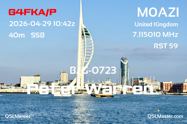 QSL Master Card for M0AZI QSO with G4FKA/P