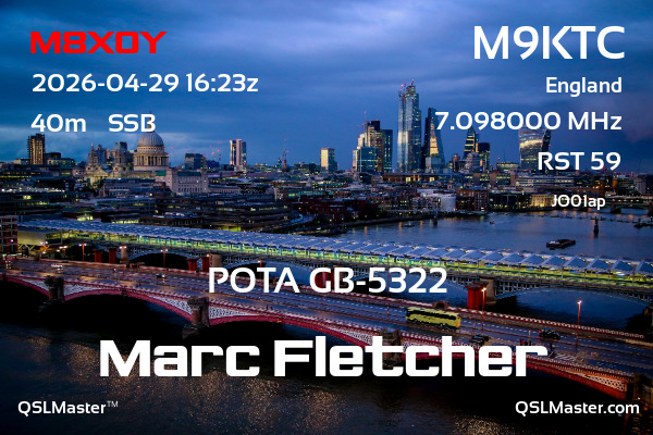 QSL Master Card for M9KTC QSO with M8XOY