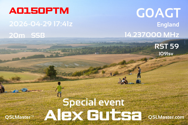 QSL Master Card for G0AGT QSO with AO150PTM