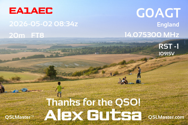 QSL Master Card for G0AGT QSO with EA1AEC