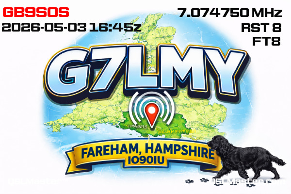 QSL Master Card for G7LMY QSO with GB9SOS