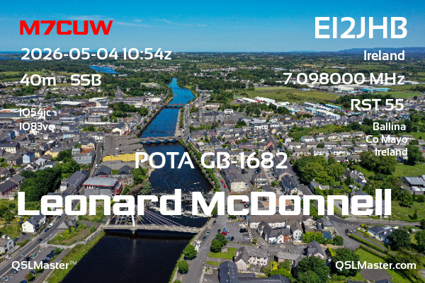 QSL Master Card for EI2JHB QSO with M7CUW