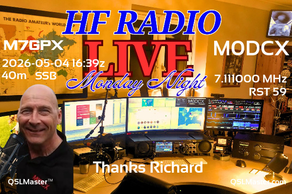QSL Master Card for M0DCX QSO with M7GPX