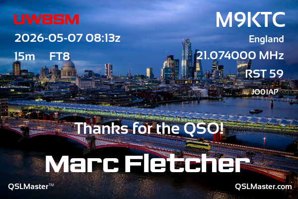 QSL Master Card for M9KTC QSO with UW8SM