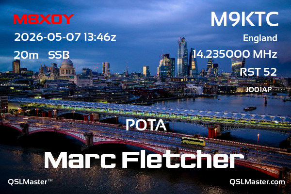 QSL Master Card for M9KTC QSO with M8XOY
