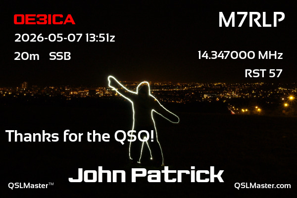 QSL Master Card for M7RLP QSO with OE3ICA