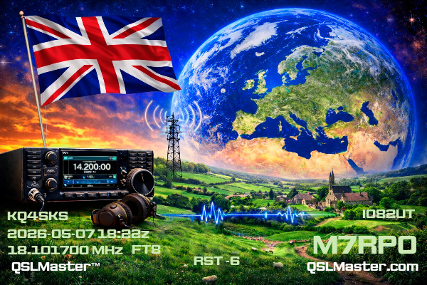 QSL Master Card for M7RPO QSO with KQ4SKS