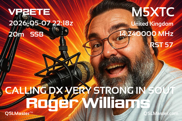 QSL Master Card for M5XTC QSO with VP2ETE