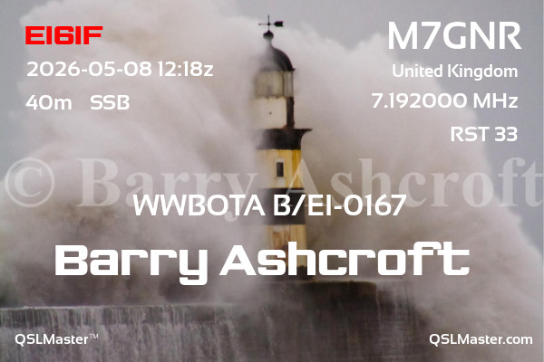 QSL Master Card for M7GNR QSO with EI6IF