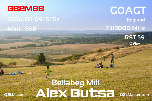 QSL Master Card for G0AGT QSO with GB2MBB