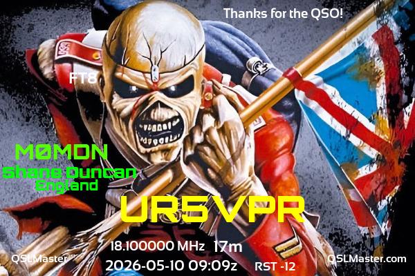 QSL Master Card for M0MDN QSO with UR5VPR