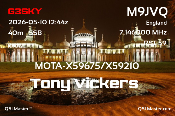 QSL Master Card for M9JVQ QSO with G3SKY