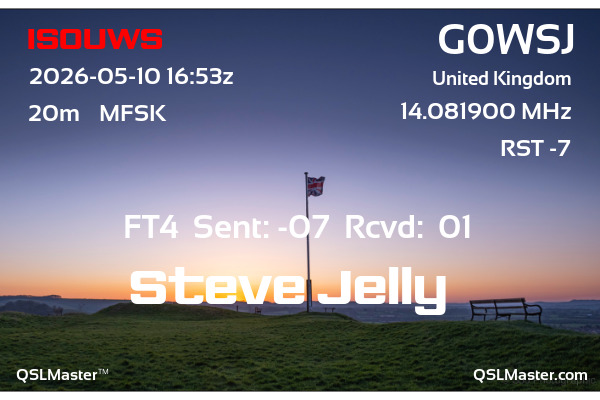 QSL Master Card for G0WSJ QSO with IS0UWS