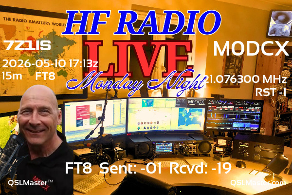 QSL Master Card for M0DCX QSO with 7Z1IS