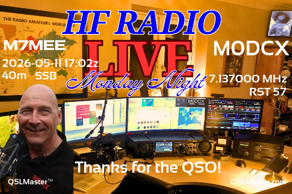 QSL Master Card for M0DCX QSO with M7MEE