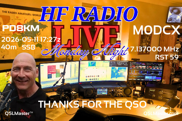 QSL Master Card for M0DCX QSO with PD8KM