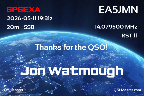 QSL Master Card for EA5JMN QSO with SP5EXA