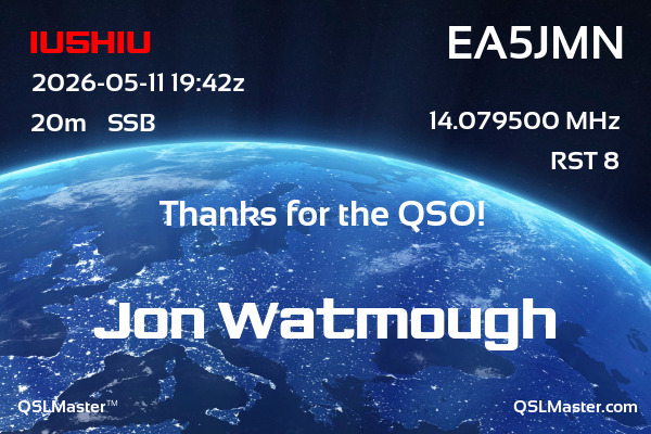 QSL Master Card for EA5JMN QSO with IU5HIU
