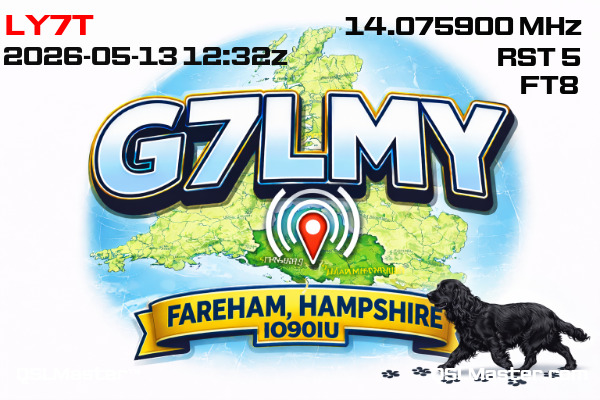 QSL Master Card for G7LMY QSO with LY7T
