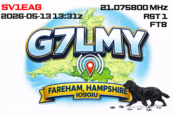 QSL Master Card for G7LMY QSO with SV1EAG