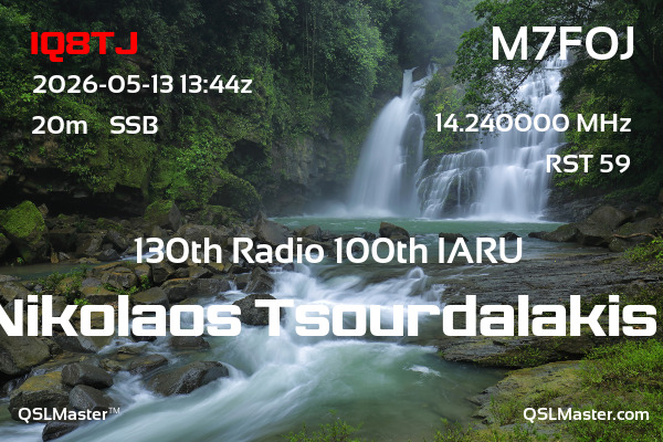 QSL Master Card for M7FOJ QSO with IQ8TJ