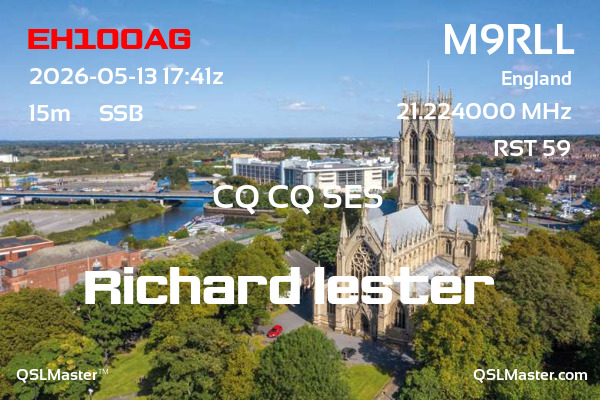 QSL Master Card for M9RLL QSO with EH100AG
