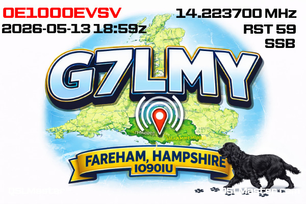 QSL Master Card for G7LMY QSO with OE100OEVSV