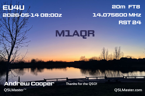 QSL Master Card for M1AQR QSO with EU4U